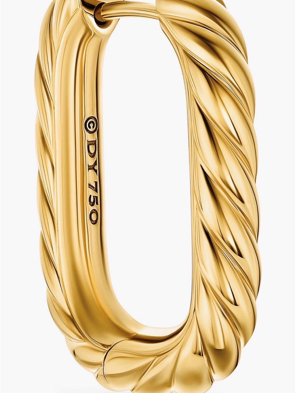 DY MADISON® CABLE HOOP EARRINGS
18K Yellow Gold, 24.3mm - Picture 4 of 7